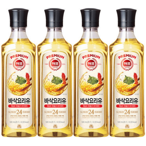 해표 바삭 요리유 500ml (4개)_이미지