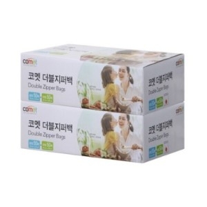 코멧 더블 지퍼백 혼합팩 중형 50매 + 대형 50매 (2개(200매))