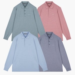 크로커다일 잔스트라이프 카라 티셔츠 CDAAATP1704_이미지