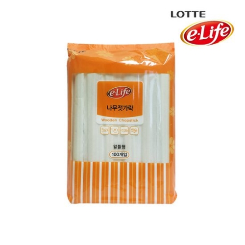 롯데알미늄 이라이프 알뜰형 나무젓가락 18cm