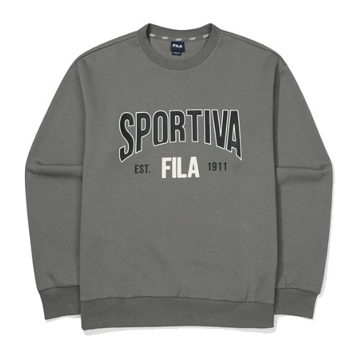 휠라 그래픽 면혼방 맨투맨 FS2POF3108X