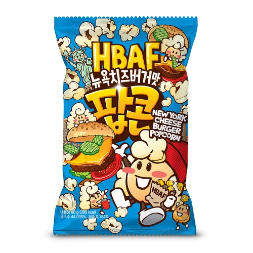 (주)바프 HBAF 뉴욕치즈버거맛 팝콘 80g (1개)_이미지