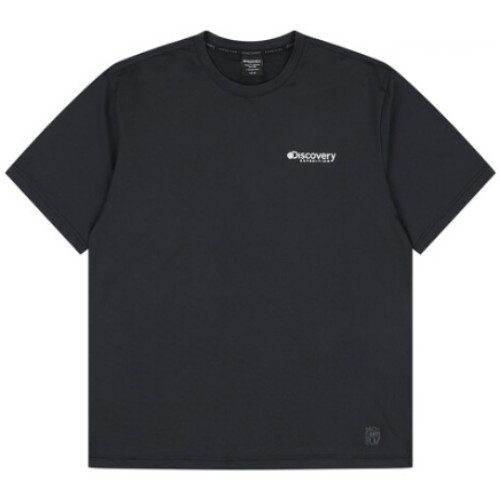 디스커버리 익스페디션 공용 오버핏 스몰로고 워터 반팔티 DXSW71043-BKS