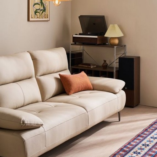 리바트 세계가구 코트니 천연가죽 소파 3인용_이미지