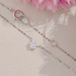 로제도르 14K 0.2ct 화이트 큐빅 6발 6프롱 솔리테어 목걸이 FNPR-B-1024_이미지
