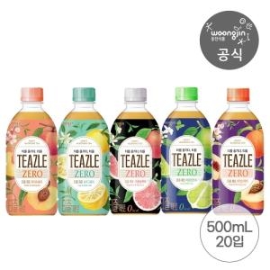 웅진식품 티즐 피치우롱티 유자그린티 자몽블랙티 피치얼그레이 라임민트티 500ml 20펫_이미지