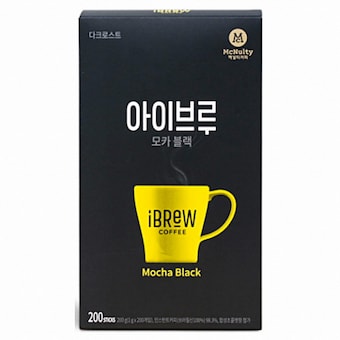 한국<b>맥널티</b> 아이브루 모카 블랙 200T