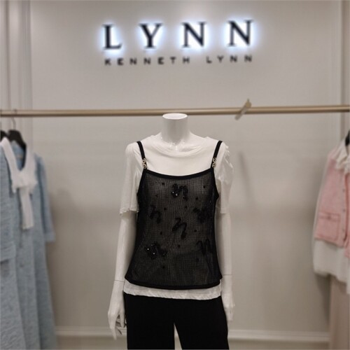 린(LYNN) 뷔스티에 면 티셔츠 LWBLME3100_이미지