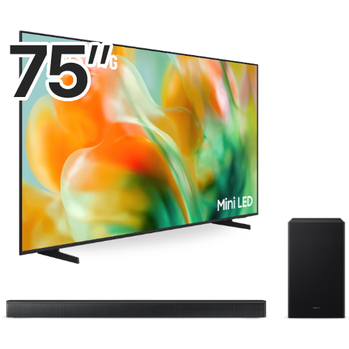 삼성전자 Mini LED KU75MH80AFXKR (스탠드+사운드바, HW-B650F)_이미지
