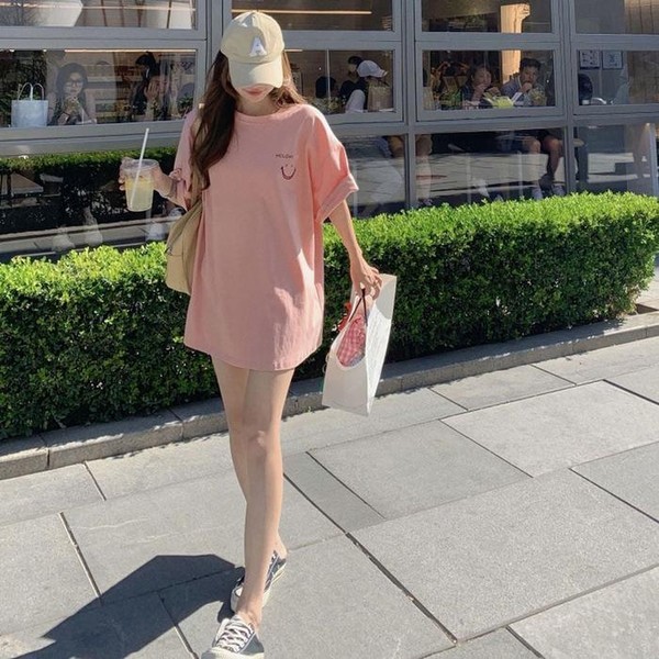 홀리데이 아영 여자 박스 반팔 티셔츠 캐주 여성티 50994246