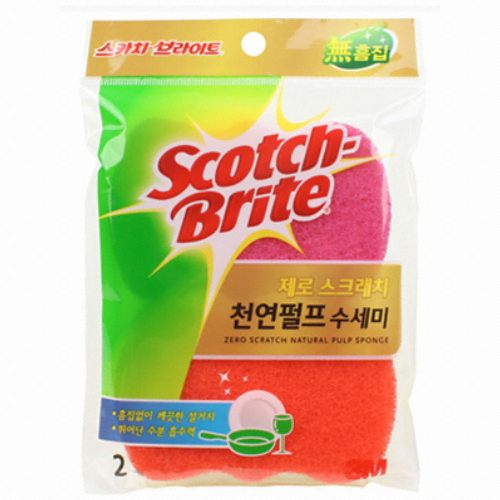 제로스크래치 천연펄프 수세미