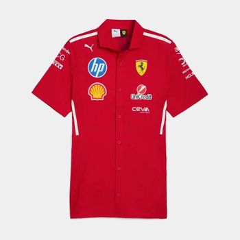 남성 스쿠데리아 페라리 팀 티셔츠 다크 체리 화이트 135964923