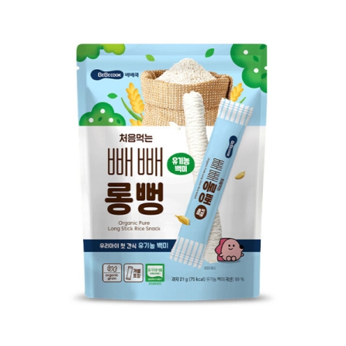 베베쿡 처음먹는 빼빼롱뻥 유기농 백미 21g (1개)_이미지