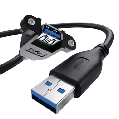 강원전자 넷메이트 USB3.0 연장 AM-AF 판넬형 케이블 (NMC-UF315SB, 1.5m)_이미지