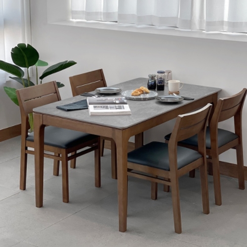 로포텐 키마 세라믹 식탁 1400 (의자4개)_이미지