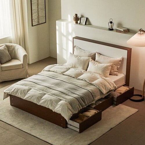 장인가구 밤비 호텔 통서랍 수납침대 K (폼독립스프링)_이미지