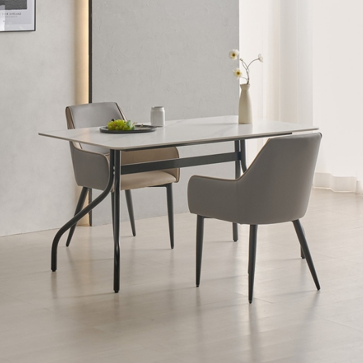 라로퍼니처 프린스 포세린 통세라믹 식탁 1400 (의자2개)_이미지