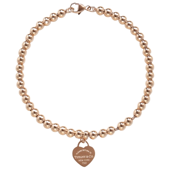 티파니앤코 리턴 투 티파니 하트 태그 비드 18K 로즈골드 팔찌 34790124