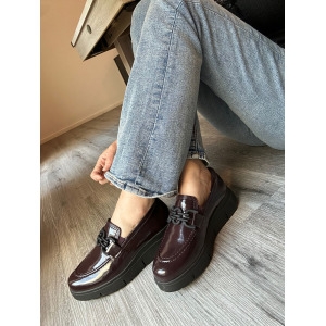 클락스 여성 로리니 이지 플럼 패턴트 로퍼 26179803_이미지