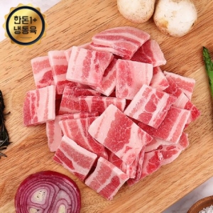 웰굿 한돈1+ 국내산 돼지고기 급속냉동 삼겹살 1kg (1개)_이미지