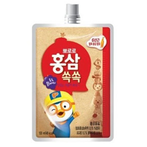 건강마을 팔도 뽀로로 홍삼쏙쏙 포도 블루베리 100ml (10개)_이미지