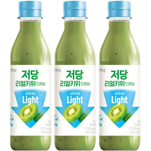 CJ제일제당 백설 저당 리얼 키위 드레싱 560g (3개)