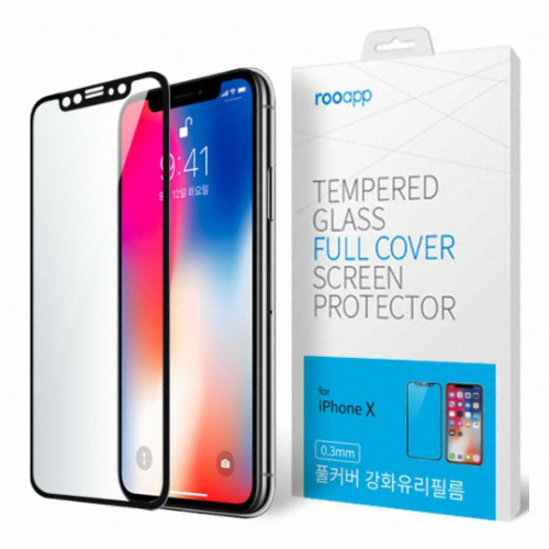 루앱 아이폰XS 맥스 풀커버 강화유리 보호필름 (액정 1매)_이미지
