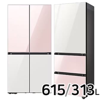 삼성전자 비스포크 키친핏 글램 <b>RF60DB9KF1AP</b> (핑크+화이트) + RQ33C7441AP (화이트+핑크)