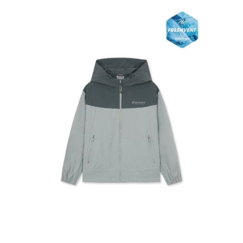  디스커버리 키즈 프레시벤트 우븐 배색 트레이닝 후드 자켓 (DKTR3C051)