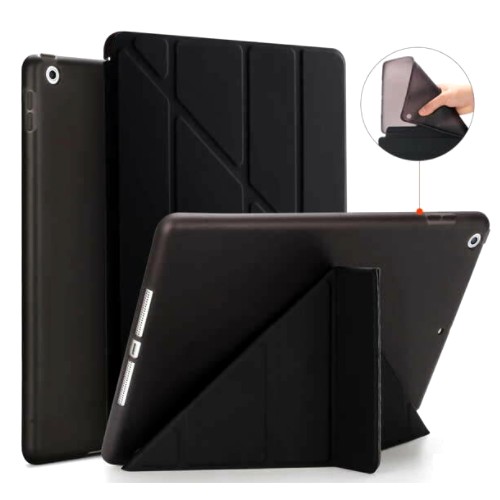iPad 7/8/9세대 삼각폴딩 레더 가죽 TPU 펜슬롯 케이스