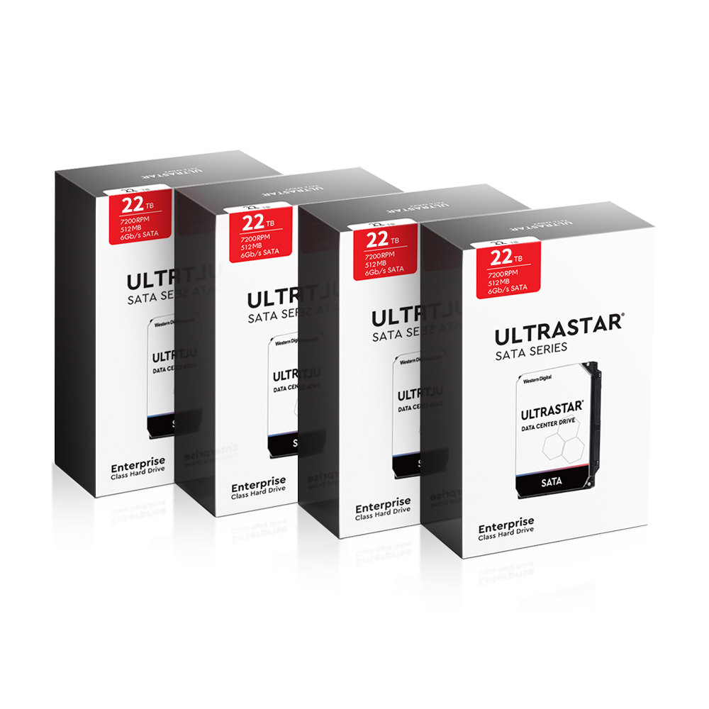 Western Digital Ultrastar DC HC570 박스 패키지 7200/512M WUH722222ALE6L4 (4x22TB)