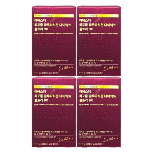 에스더포뮬러 여에스더 여에스더 리포좀 글루타치온 다이렉트 울트라 9X 30매 (4개)