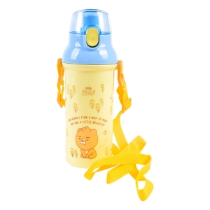 리틀프렌즈 원터치 어깨끈 물통 라이언 혼합색상 450ml