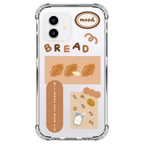 갤럭시S22 플러스 무드크루와상 해피밀 투명 방탄 클리어 젤리 케이스