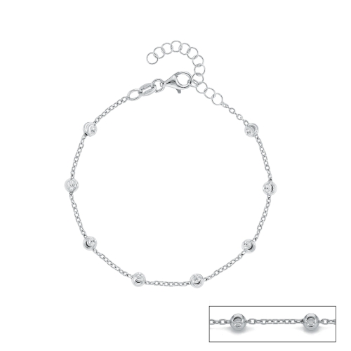 GB 컷팅볼 스테이션 이태리체인 실버 팔찌 LLBS51019S
