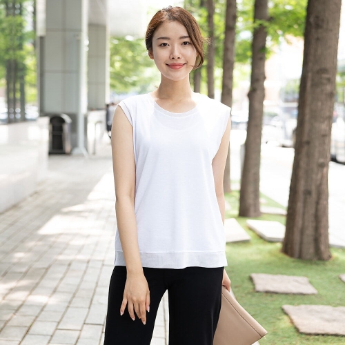 모슬린 엄마옷 베이직 나시 티셔츠 RTY613412 중년여성/50대/60대/70대/마담/빅사이즈/할머니옷/여자