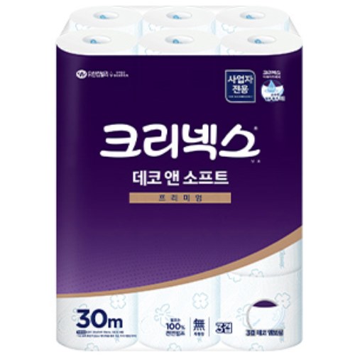 크리넥스 데코 앤 소프트 프리미엄 30m (24롤)이미지입니다. 누르면 해당 게시물로 새창이동합니다.