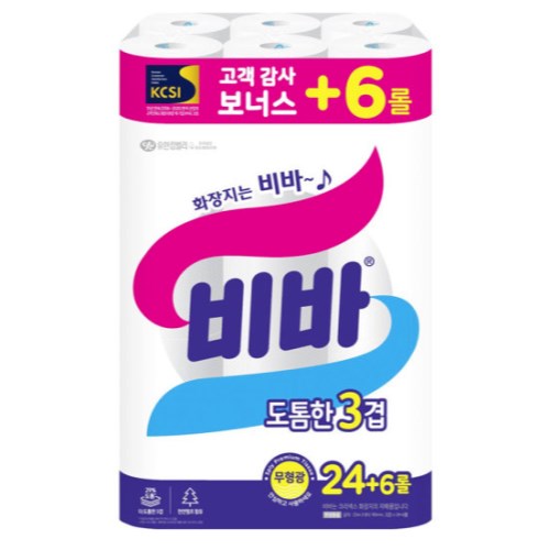 비바 도톰한 3겹 25m (30롤) [1팩]