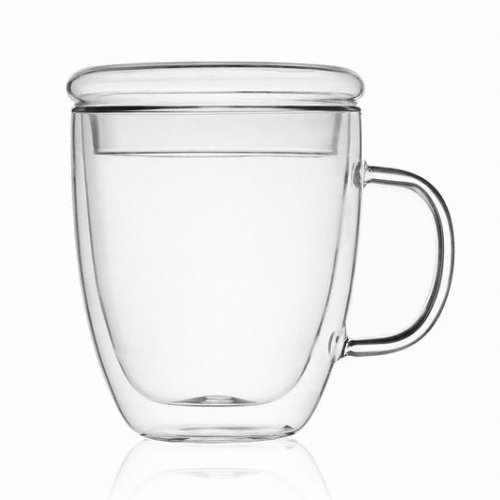 바오 뚜껑 유리컵 430ml