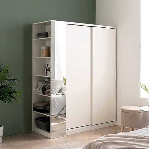 삼익가구 유니온 슬라이딩 행거형+선반형 A세트 옷장 1500_이미지