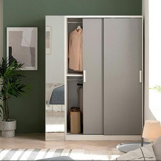 삼익가구 유니온 슬라이딩 행거형+선반형 A세트 옷장 1500_이미지