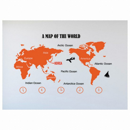낭만창고 A MAP OF THE WORLD 시트지 idk033 (245.2cm x 1.43m)_이미지