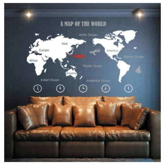 낭만창고 A MAP OF THE WORLD 시트지 idk033 (245.2cm x 1.43m)_이미지
