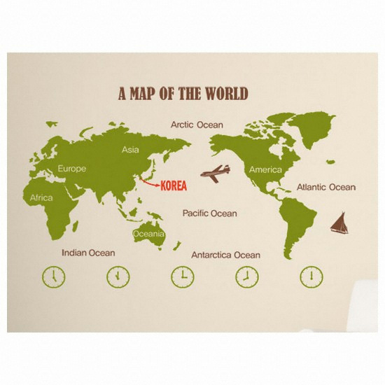 낭만창고 A MAP OF THE WORLD 시트지 idk033 (245.2cm x 1.43m)_이미지