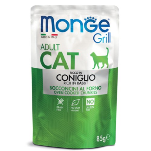 몬지 캣 오븐베이크 그릴 청키 어덜트 토끼 고기 85g (10개)