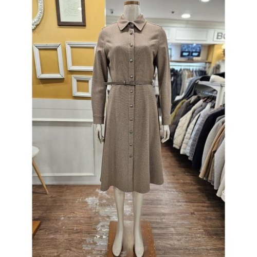 BCBG 비씨비지 / 세이브존01 셔츠 카라 벨티드 원피스 B5DAO6