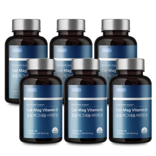 수내츄럴 세비톨 칼마디 칼슘 마그네슘 비타민D 1200mg 120정 (6개)