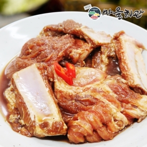 순수나라  청주맛집 마을회관 정통수제 양념돼지갈비 1kg [1개] 상품이미지