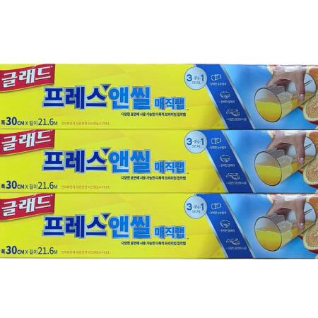 GLAD 프레스앤씰 매직랩 일반형 30cm x 21.6m (12개)_이미지