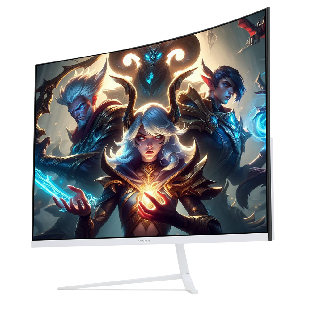 비트엠 Newsync P320FC 패스트 165 커브드 게이밍 화이트 UP 180_이미지